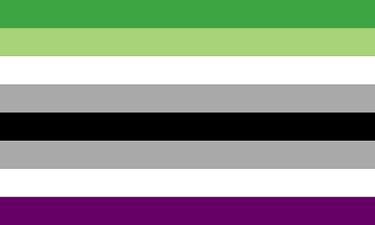 The stacked AroAce flag
